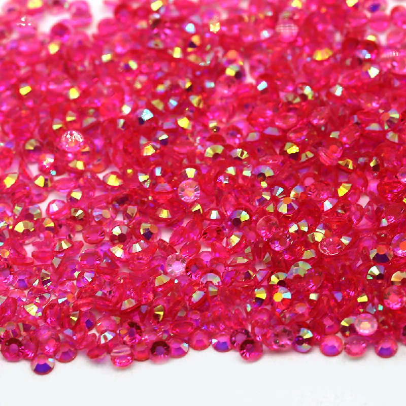 Nail rhinestone flat tips-Rose AB TP Jelly Rhinestones