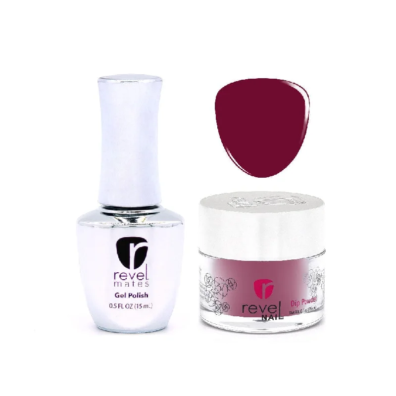 nail repair for nail stress relief-D338 Cabernet Crème Gel Polish + Dip Powder Set