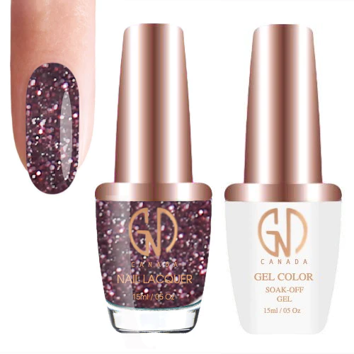 nail polish pebble gloss-GND Duo Gel & Lacquer 176 Kir Royale For Moi