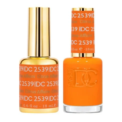 nail polish chalet cozy-DND #2539 DC Gel Polish & Lacquer Duo (15ml) Citrus Affairs