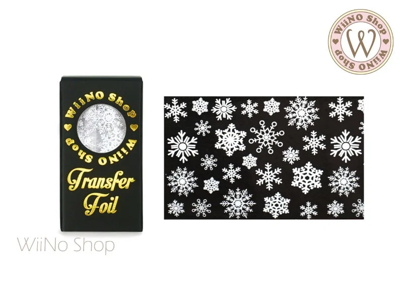 Nail art decoration vendor-White Snowflake Nail Transfer Foil (SN-W-03)