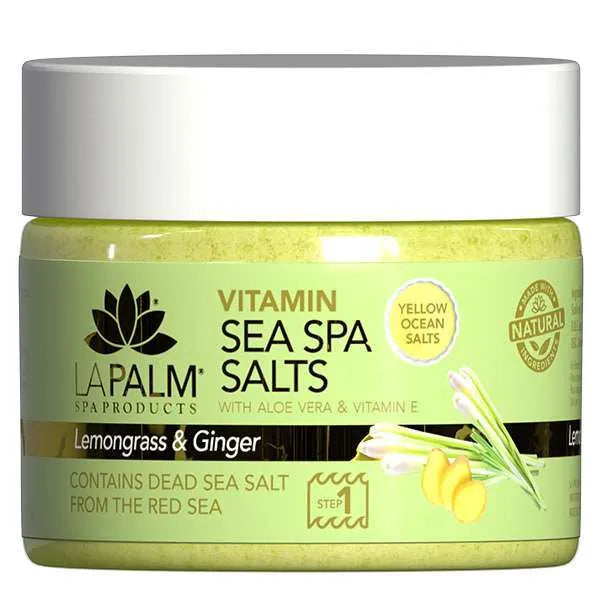 nail polish northern sky-La Palm Vitamin Sea Spa Salts Lemongrass & Ginger