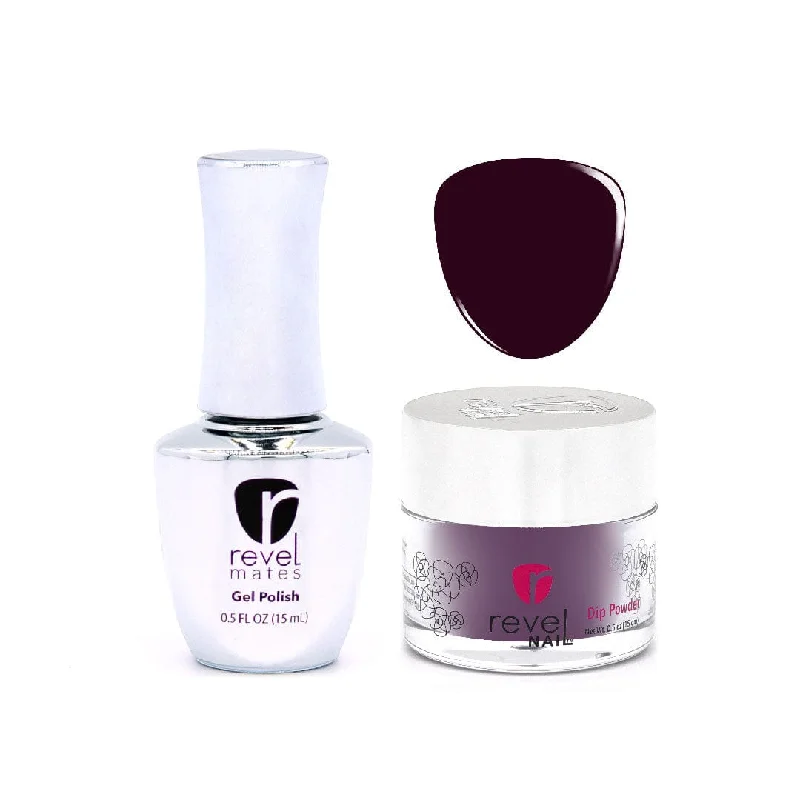 nail repair with top-infused polish-D368 Vamp Crème Gel Polish + Dip Powder Set