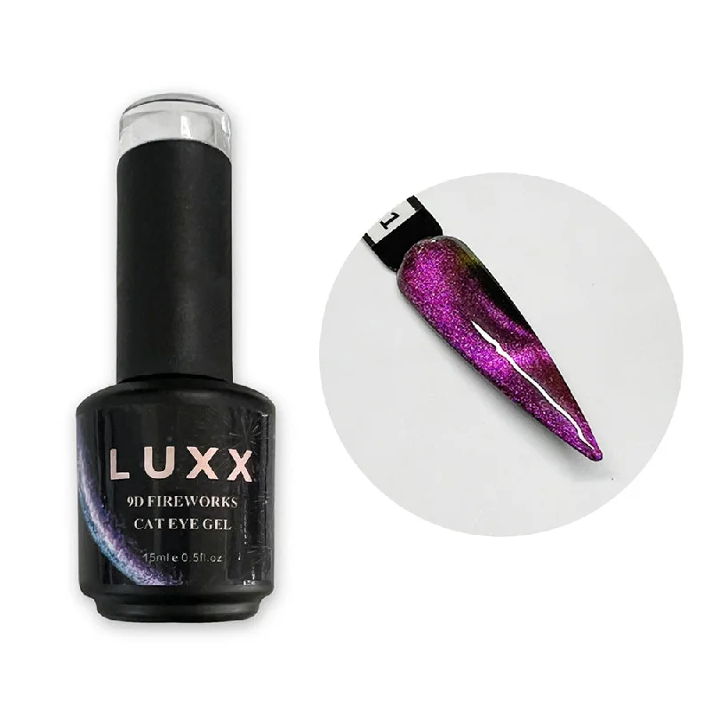 nail polish flake shine-LUXX 9D Fireworks Cat Eyes Gel Polish 15ml #001