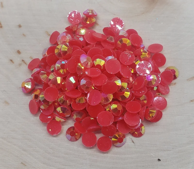 Nail rhinestone muted tones-Red AB Jelly Rhinestones