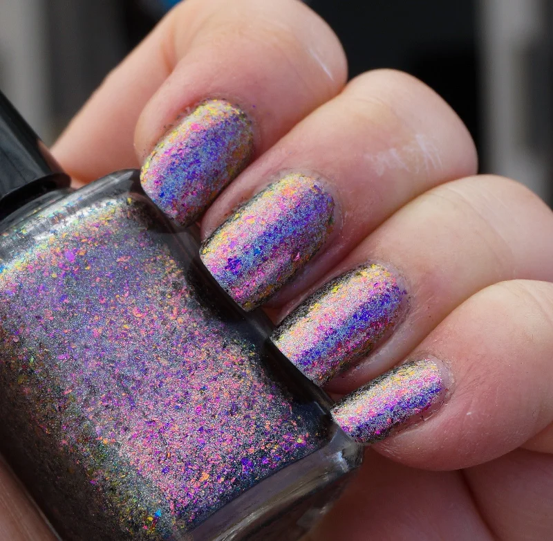 nail polish koi pond-Fantastic Planet (HOLO) - magenta/red/gold mega chrome flakie