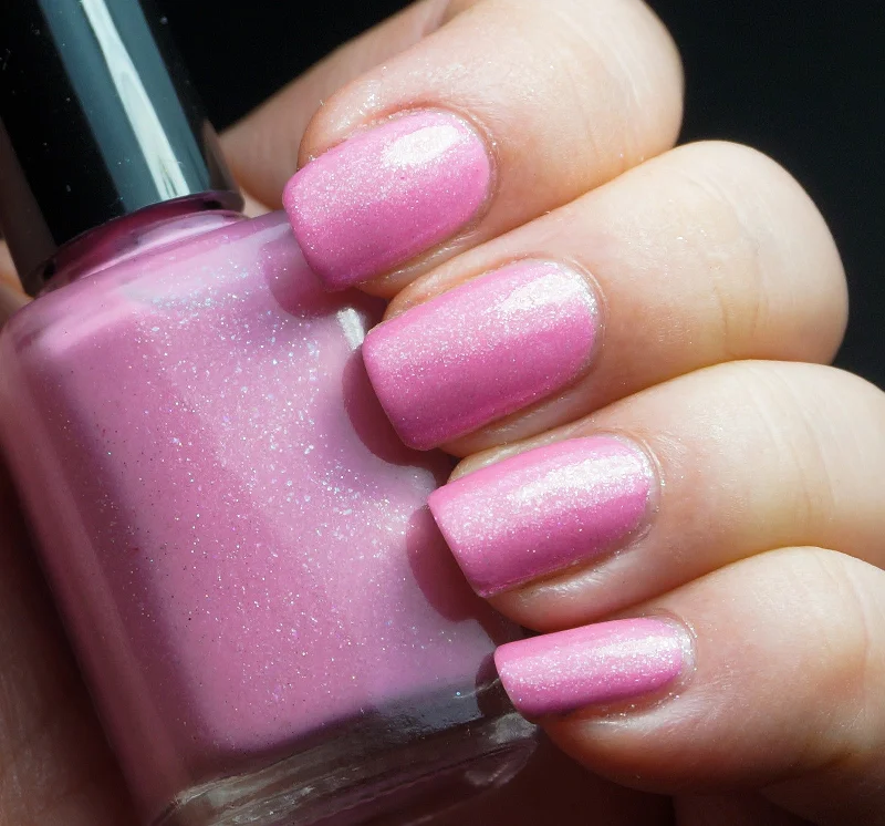 nail polish torch light-Cherry Blossom Roads - light pink w/ glass fleck shimmer