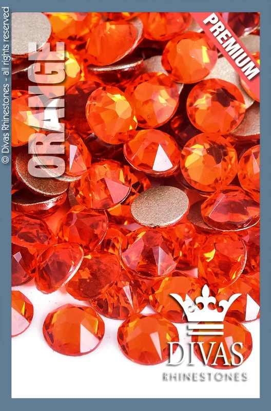 Nail rhinestone pro finish-DRACONIS -'Orange' *Premium Grade*