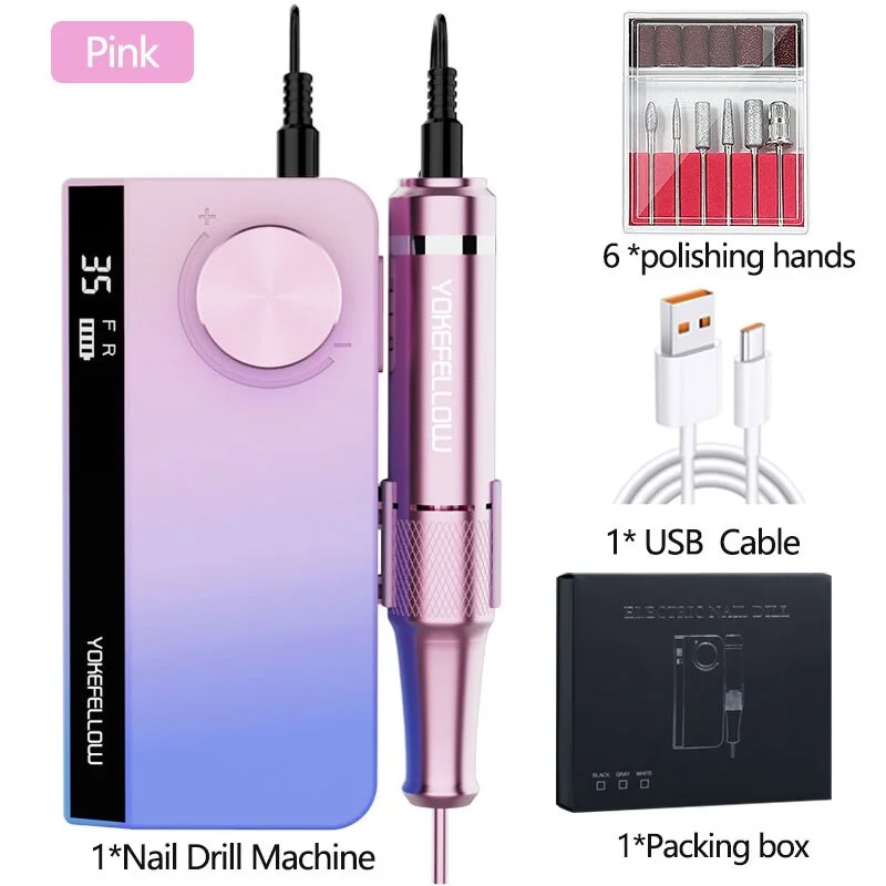 nail repair for nail repair trusted care kit-35000RPM Electric Rechargeable Nail Drill