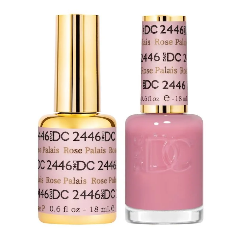 nail polish finish sleek-DND #2446 DC Gel Polish & Lacquer Duo (15ml) Rose Palais