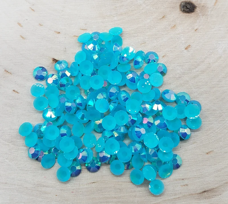 Nail rhinestone promo perks-Tiffany Blue Jelly (Resin) Rhinestones