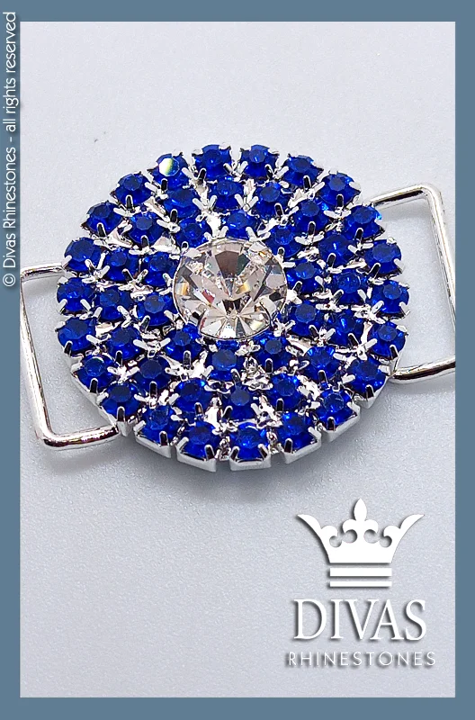 Nail rhinestone value check-Encrusted Circle - Blue