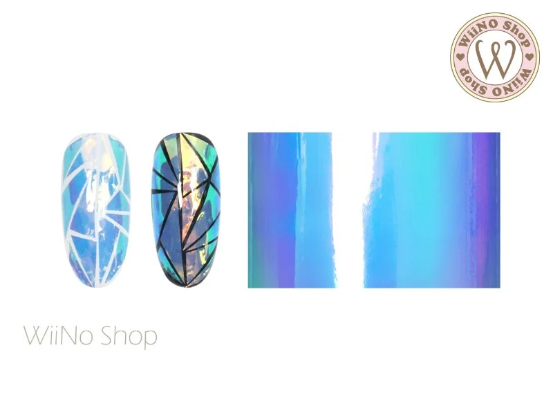 Nail art decoration sacred-Blue Rainbow Nail Film (RB21)