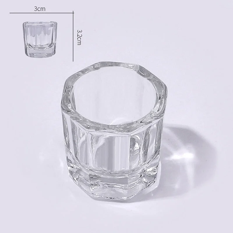 nail repair for nail repair instant kit-Glass Acrylic Cup Dappen Dish for Monomer / Acetone