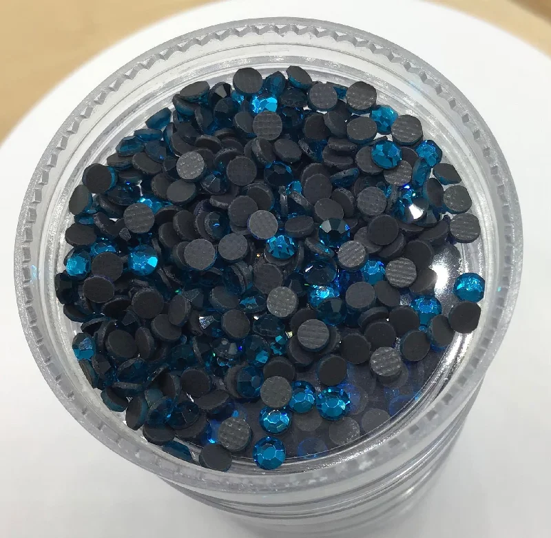 Nail rhinestone prism themes-Peacock Blue Hot Fix Rhinestones