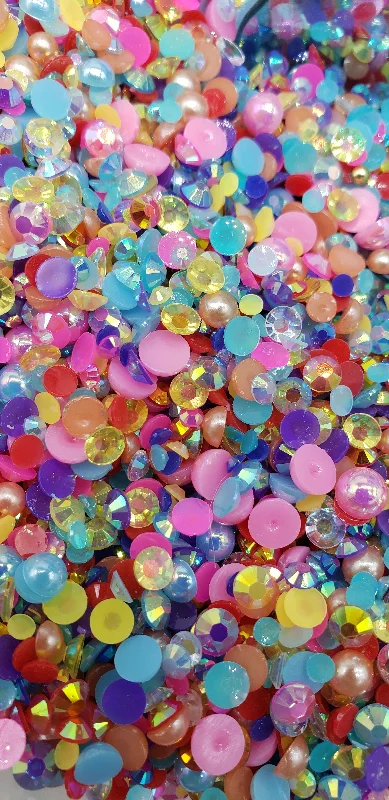 Nail rhinestone post vibes-Limited Mix Confetti- Pearl and Resin Rhinestones