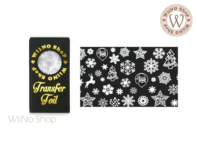 Nail art decoration barter-White Christmas Snowflake Nail Transfer Foil (SN-W-05)