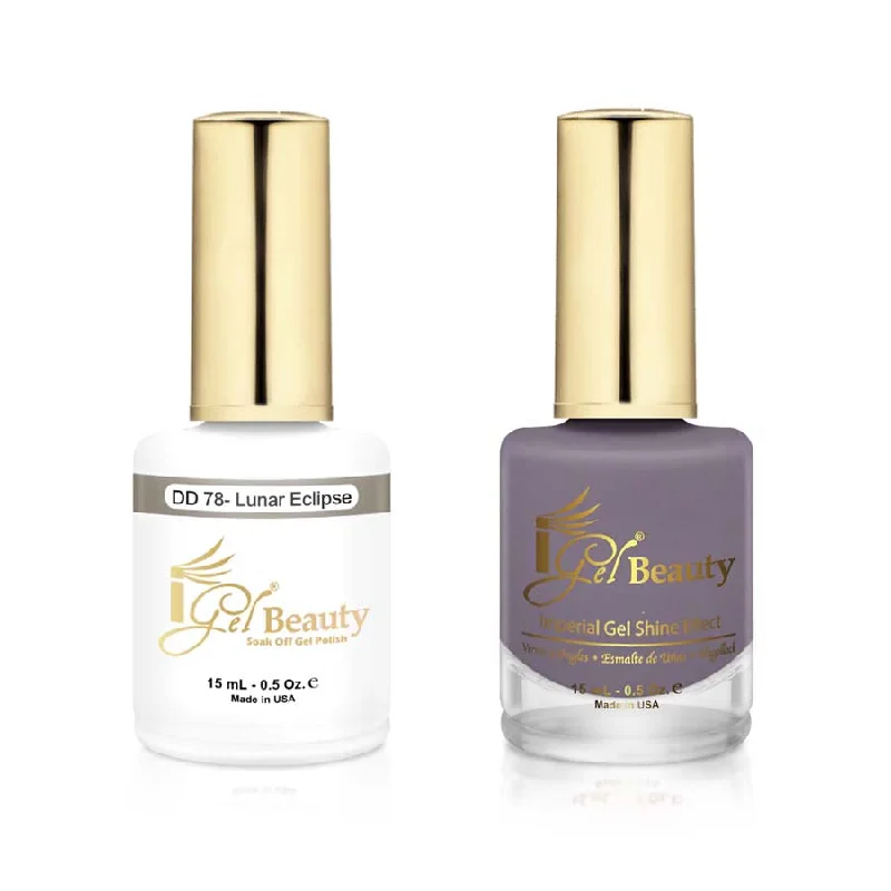 nail polish sun ray-iGel DD078 Gel Polish & Lacquer Duo (15ml) Lunar Eclipse