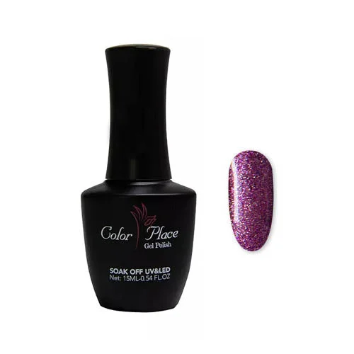 nail polish bazaar glow-Color Place KQ06 Glitter Peacock Gel Polish (15ml)