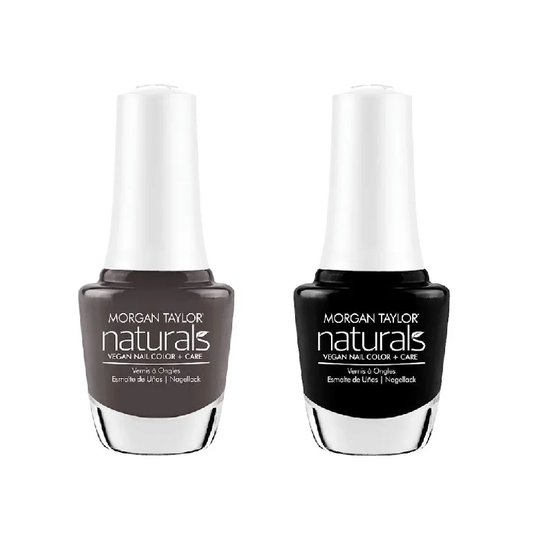 nail polish spectrum shine-Morgan Taylor - Naturals Combo - Wander With Me & To the Moon and Black