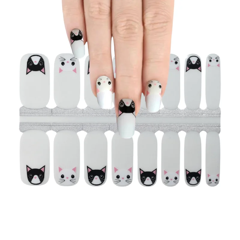 nail repair with shine-rich polish-Cats (overlay)