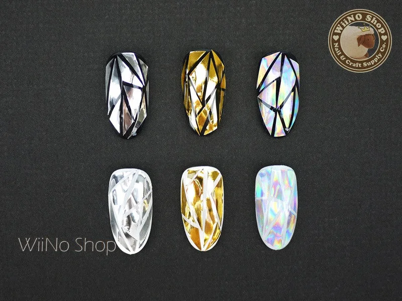 Nail art decoration house-Gold Silver Rainbow Film Nail Art Decoration - 1 pc