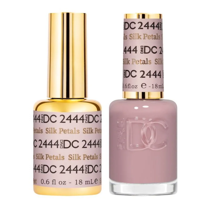 nail polish matte low-DND #2444 DC Gel Polish & Lacquer Duo (15ml) Silk Petals