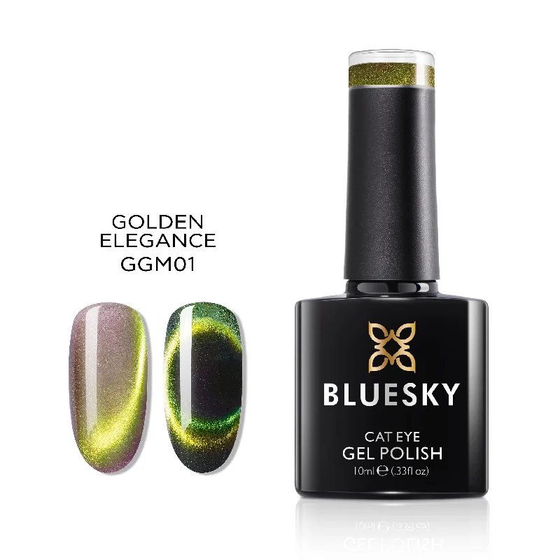 nail polish rock riff-GLOWING GEM CAT EYE GEL | Golden Elegance