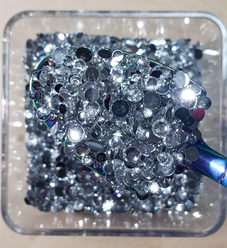 Nail rhinestone bold streets-Crystal Clear Resin Rhinestone Mix