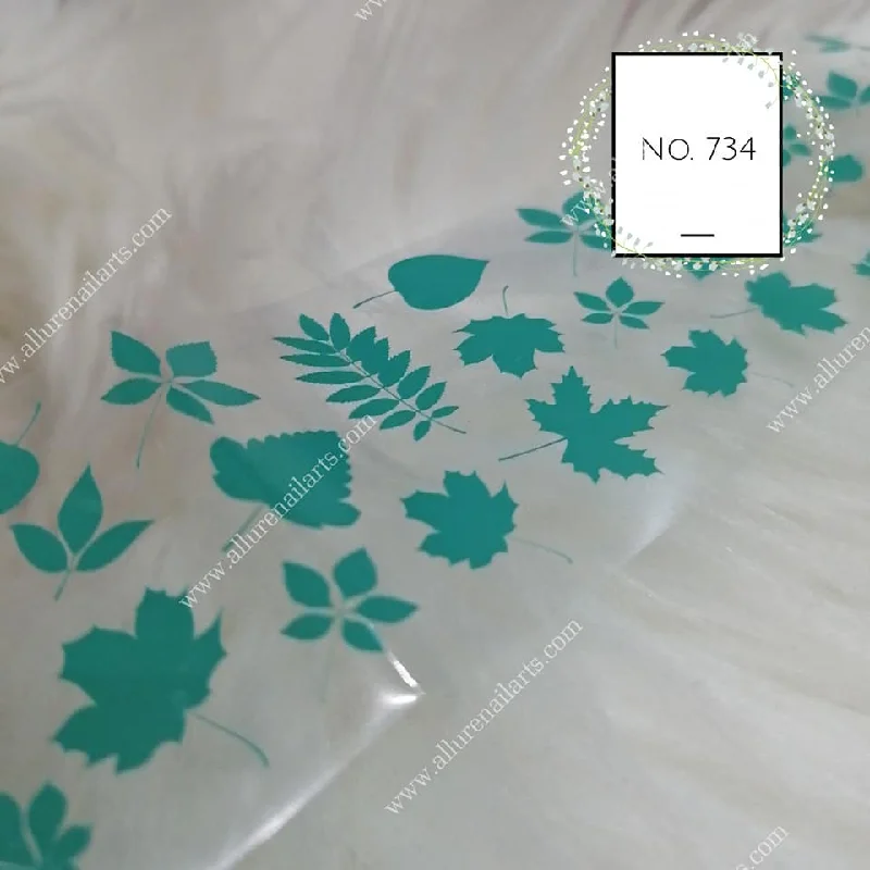 Nail art decoration turtle-Autumn Leaves Print Foil Nail Transfer