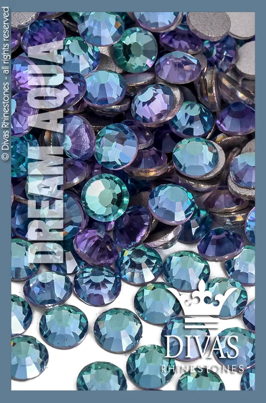 Nail rhinestone need list-COATED RHINESTONES - 'Dream Aqua'