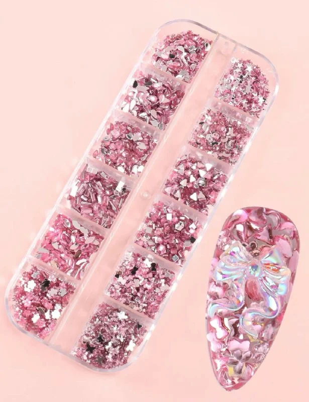 nail repair with smudge-proof polish-12 Grid Nail Art Rhinestones