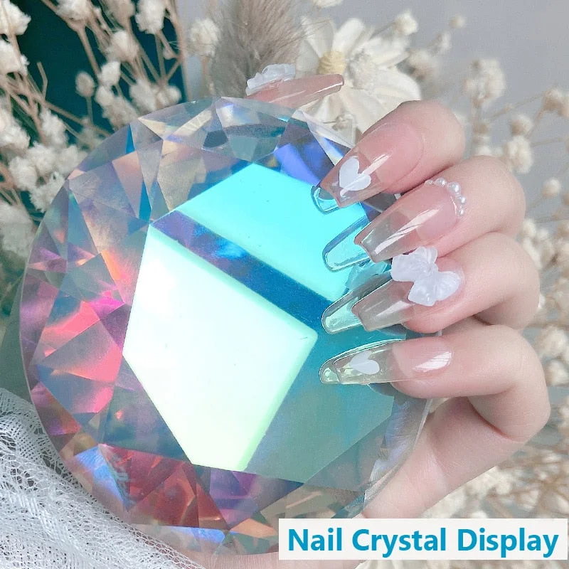 nail repair with fade-resistant gel-8cm Diamond Display Nails Prop