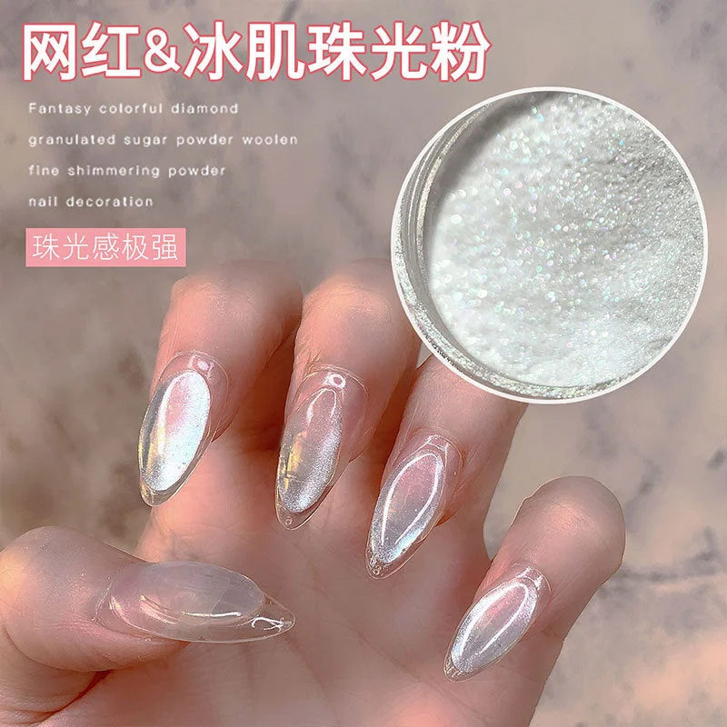 nail repair for nail repair best care kit-Korean Ice Fairy Gloss -  Ice Pearl Powder