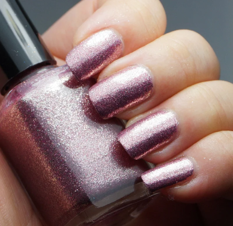 nail polish jersey red-I Feel Pretty - pink glass fleck holo chrome