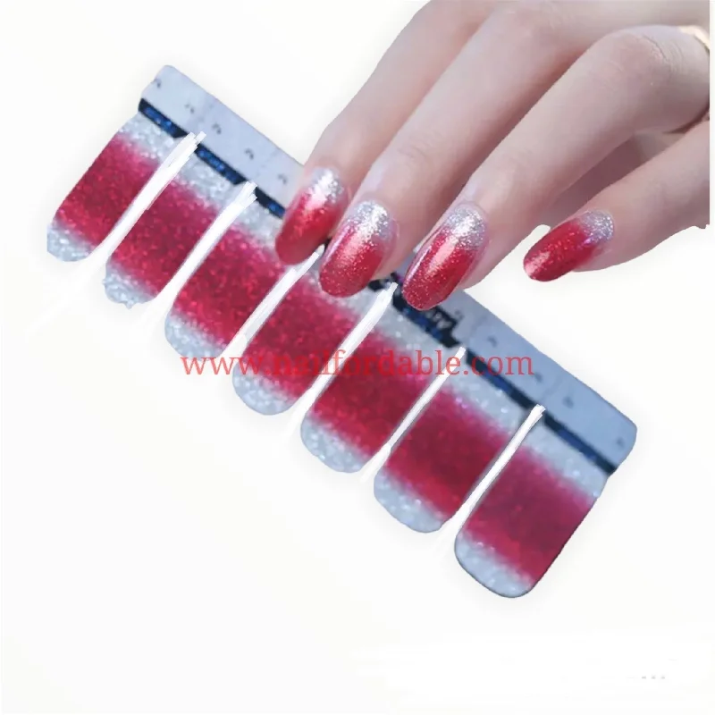 nail repair for nail repair modern care kit-Red and Silver (gradient)