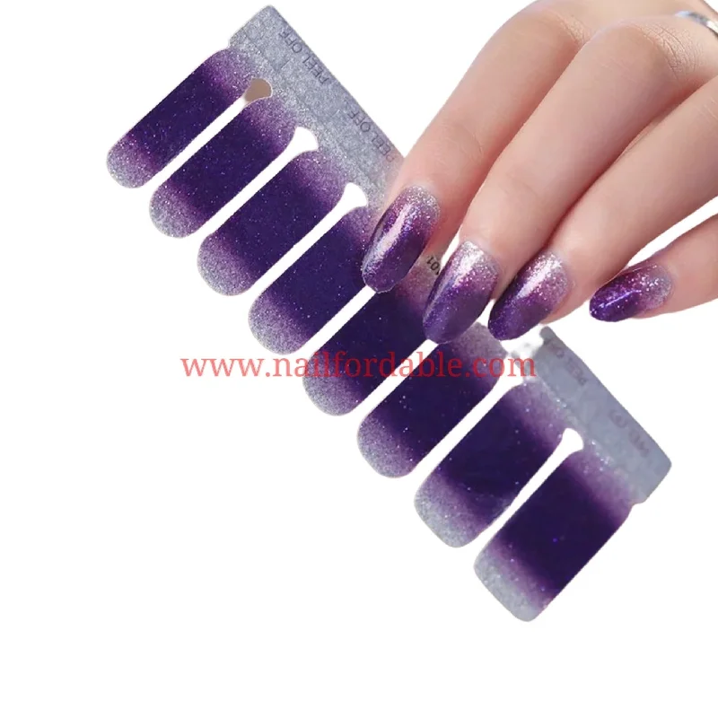 nail repair with repairing-rich gel-Purple (gradient)