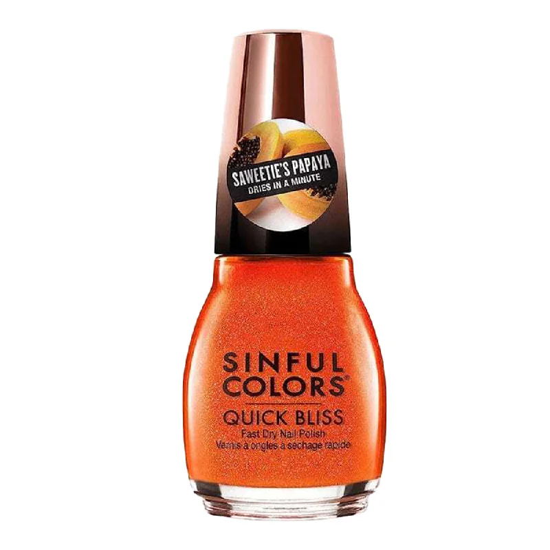 nail polish starfield black-SinfulColors Quick Bliss Nail Polish 15.0ml 3003 PRETTY PAPAYA