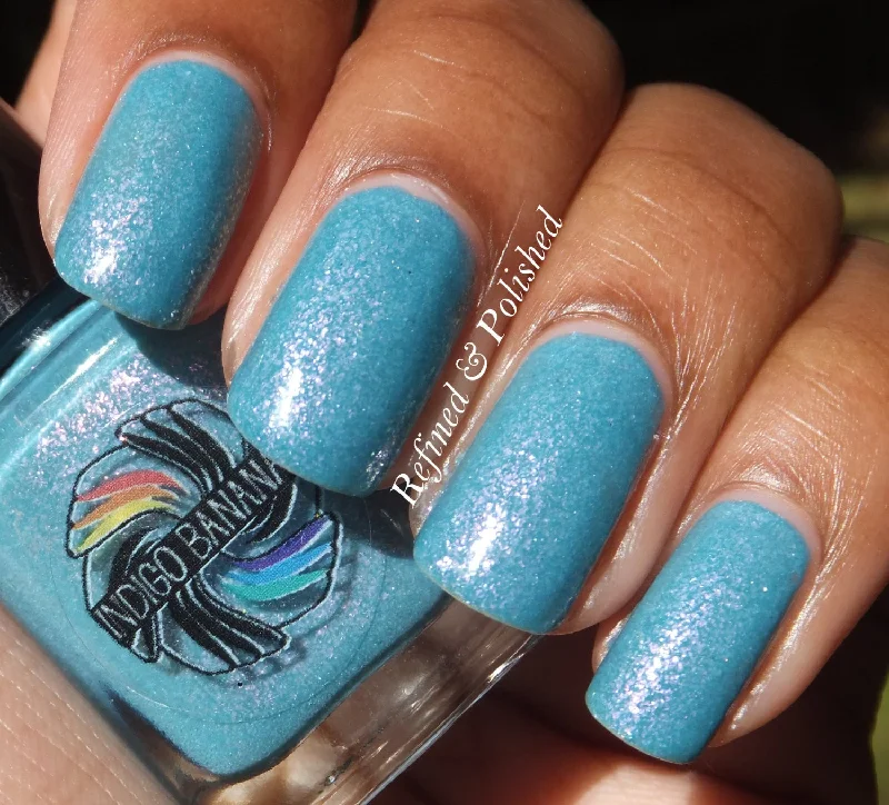 nail polish scoreboard glow-Immortal Game - teal crelly, pink glass fleck duochrome shimmer