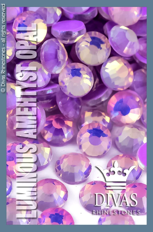 Nail rhinestone quick shipping-LUMINOUS RHINESTONES - 'Amethyst Opal'