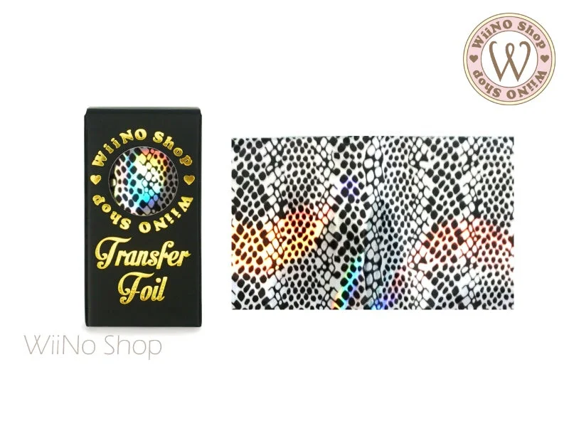 Nail art decoration innovation-Snake Print Holographic Nail Transfer Foil (AP-M-10)