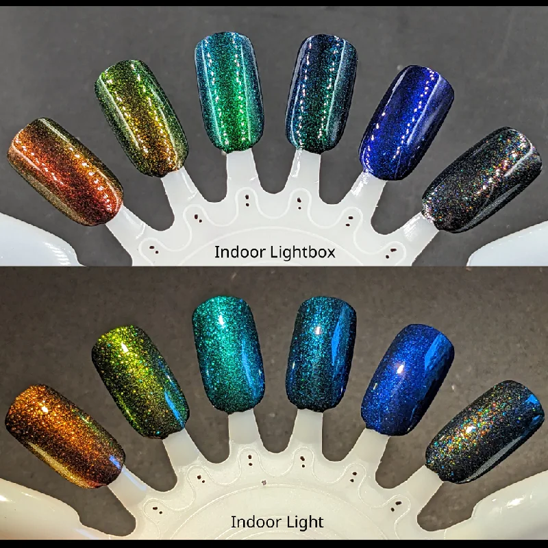 nail polish ninja black-Fwaygo & Friends - OG UP (unicorn pee) - colorshifting/multichrome shimmer toppers