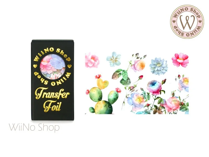 Nail art decoration prototype-Four Season Flower Nail Transfer Foil (FL-D-03)