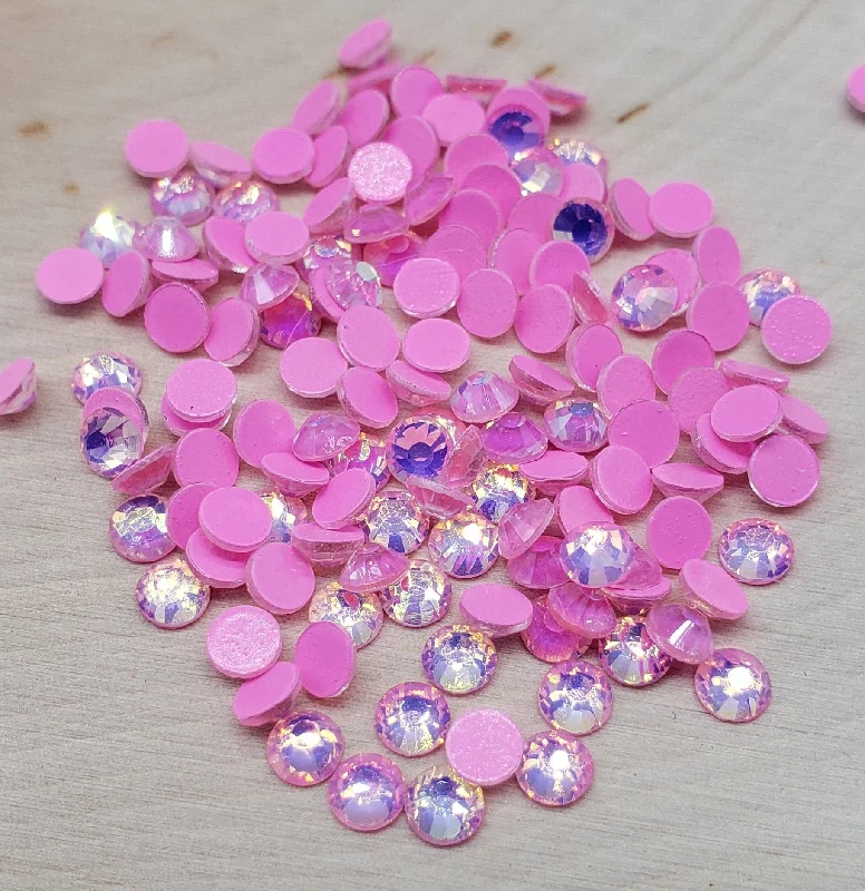 Nail rhinestone ray shine-Opal Luminous Lt Pink Glass Rhinestones