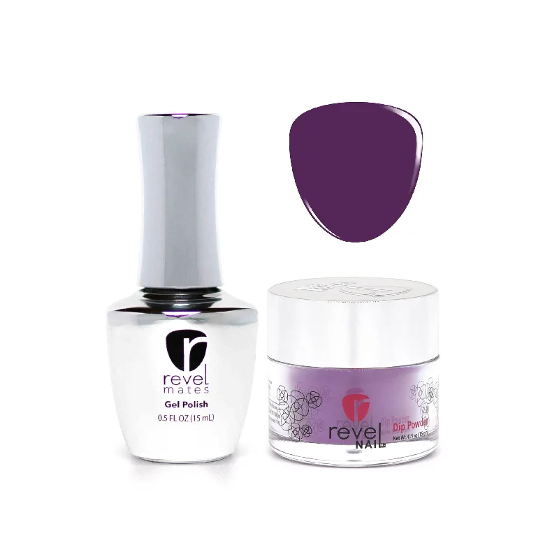 nail repair with protective-packed gel-D357 Raven Crème Gel Polish + Dip Powder Set