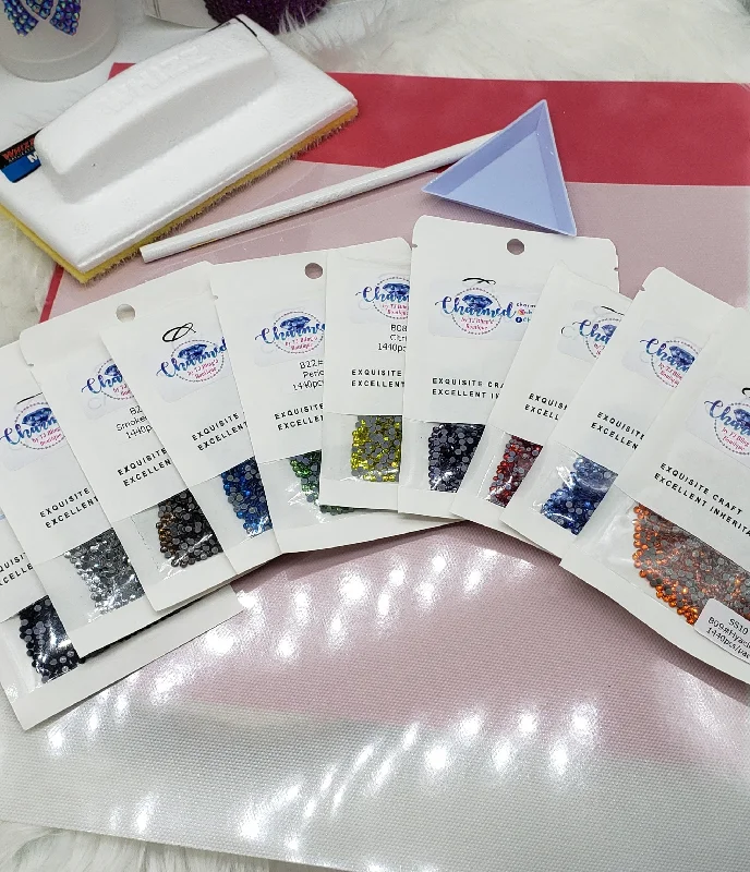 Nail rhinestone clean designs-Hot Fix Rhinestone Kit with Sticky Flock Material and Transfer Tape