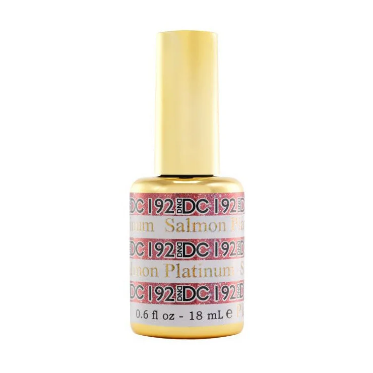 nail polish crunch core-DND #192 DC Platinum Gel Polish (18ml) Salmon Platinum