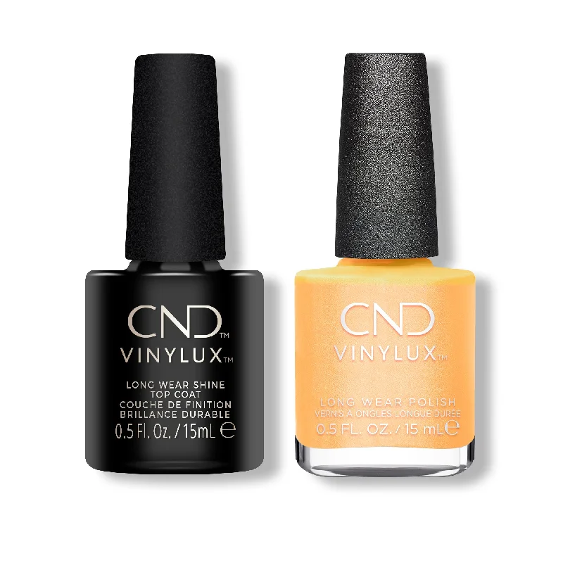 nail polish fern shade-CND - Vinylux Topcoat & Sundial It Up 0.5 oz - #445