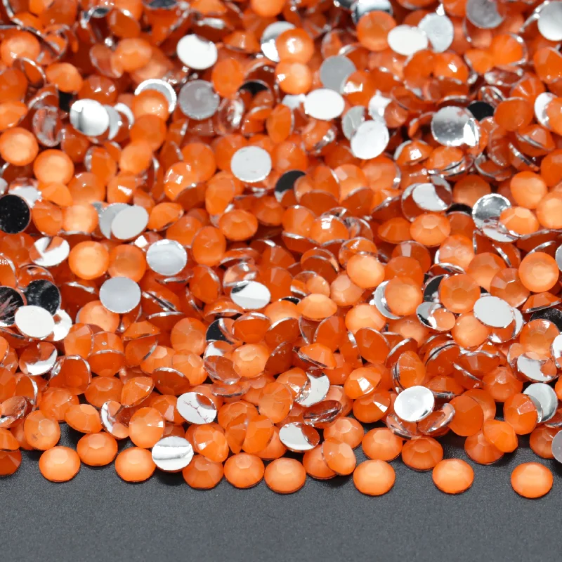 Nail rhinestone goodie bags-Neon Orange Resin Rhinestones