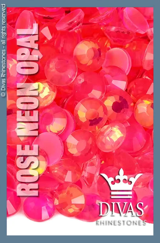 Nail rhinestone new ideas-NEON RHINESTONES - 'Rose Opal